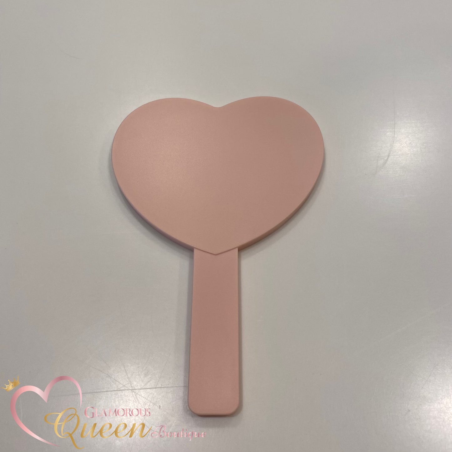 Pink Heart Shaped Hand Mirror