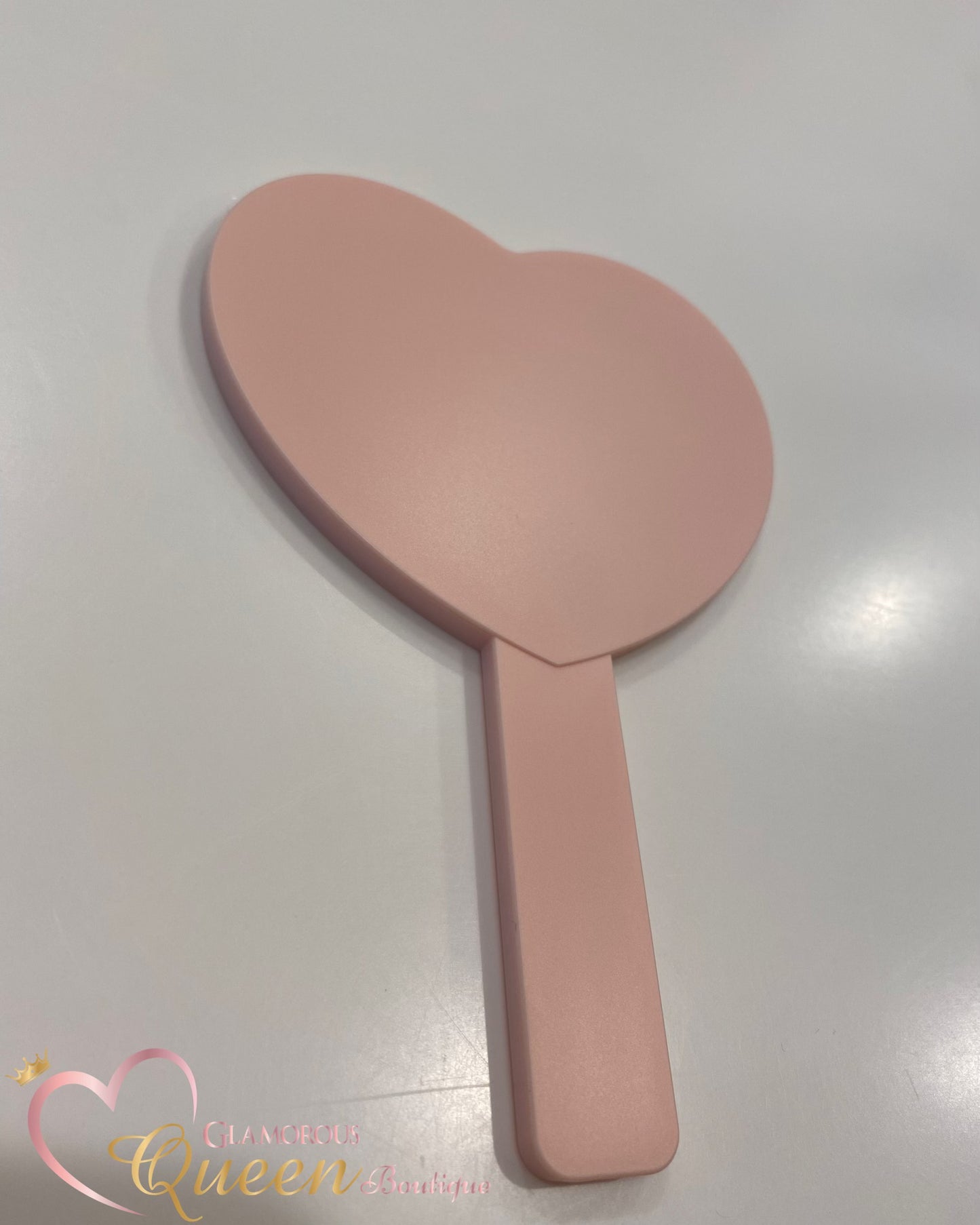 Pink Heart Shaped Hand Mirror