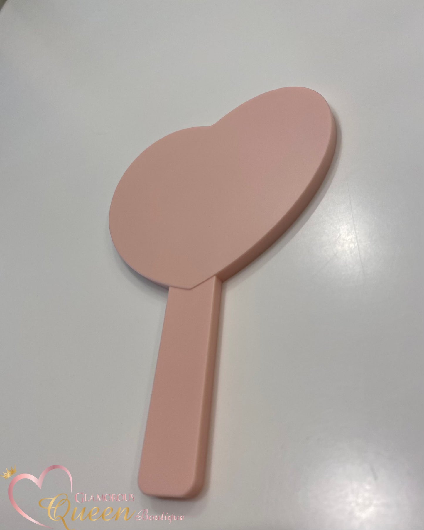 Pink Heart Shaped Hand Mirror