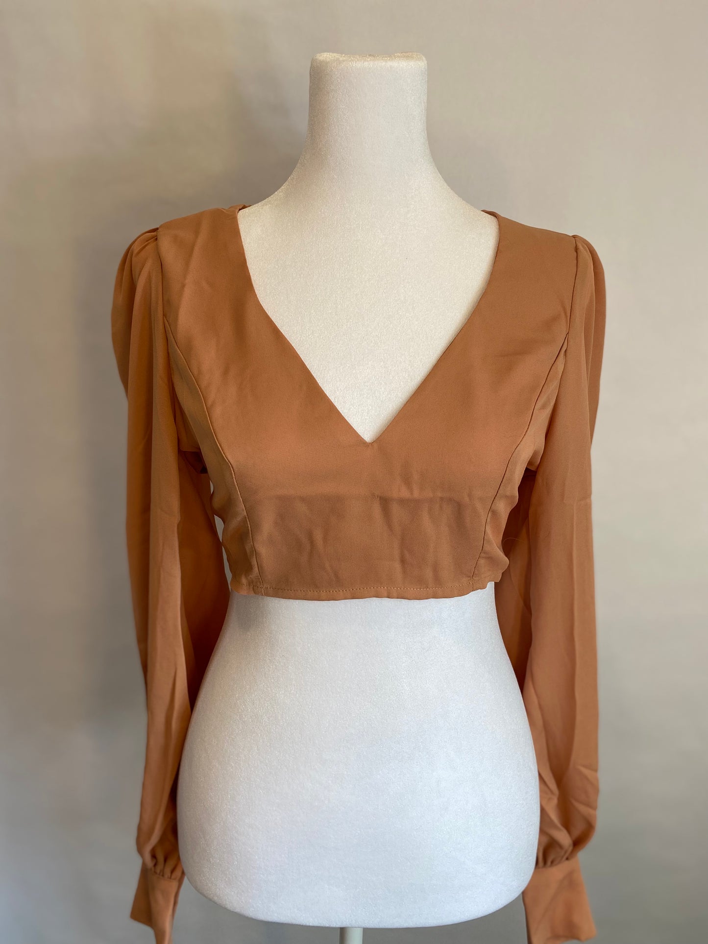 Caramel V Shape Crop Top