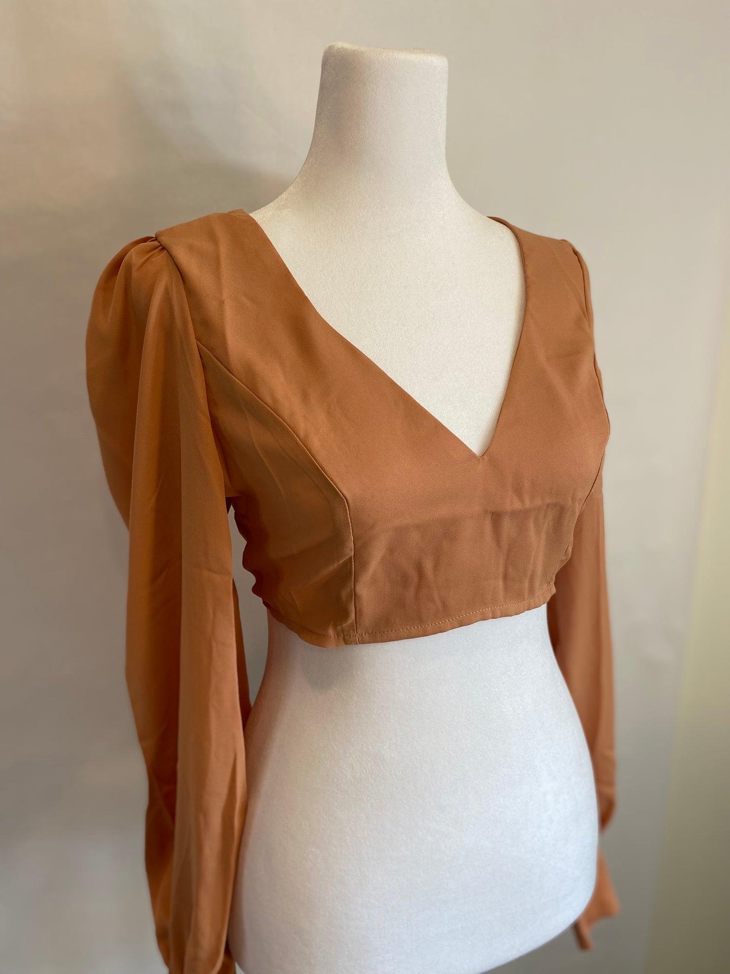 Caramel V Shape Crop Top