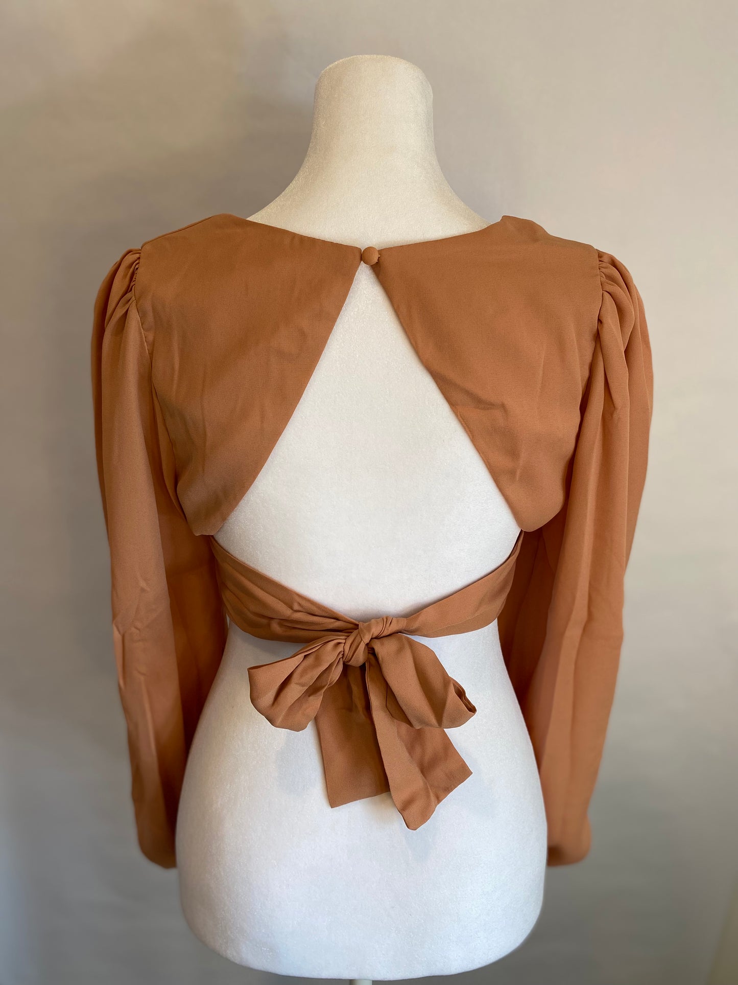 Caramel V Shape Crop Top